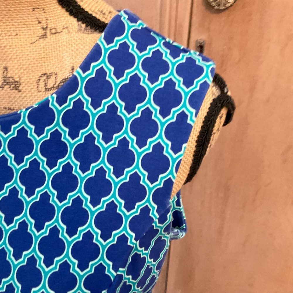 Lands' End Blue Sheath Dress Size 10 classic preppy - Picture 6 of 14